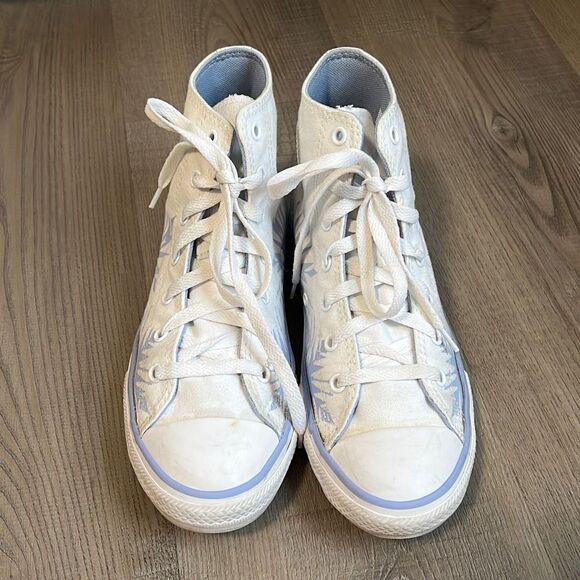 Converse Disney Frozen Elsa All Star Chuck Taylor Hi-Top Shoes Junior Size 5 - Picture 3 of 12